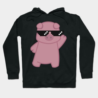 Deal With It Pleasantly Plump Piggy Hoodie